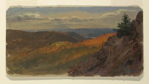 Kresba, Podzimní krajina v Nové Anglii, 1865 od Frederic Edwin Church