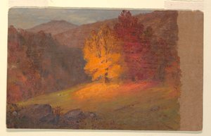 Kresba, Podzimní krajina, 1860-70 od Frederic Edwin Church