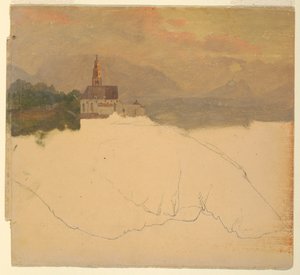 Kresba, Bavorská krajina, 1868 od Frederic Edwin Church