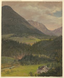Kresba, krajina bavorských Alp, 1868 od Frederic Edwin Church