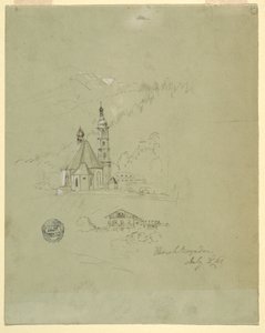 Kresba, Berchtesgaden, Bavorsko, 3. července 1868 od Frederic Edwin Church