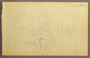 Kresba, Balvany mezi stromy, 1844 od Frederic Edwin Church