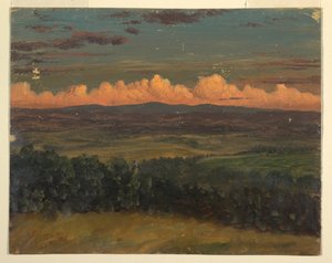 Kresba, Catskills od Hudsonu, New York, 1870-80 od Frederic Edwin Church