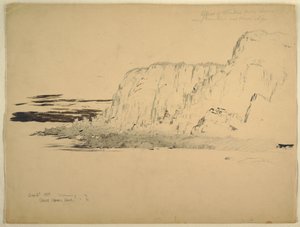 Kresba, Cliffs, září 1851 od Frederic Edwin Church