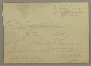 Kresba, Studie mraků, 28. července 1871 od Frederic Edwin Church