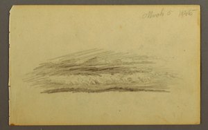 Kresba, Cloud bank, 1845 od Frederic Edwin Church