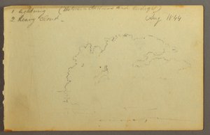 Kresba, Studie mraků, 1844 od Frederic Edwin Church