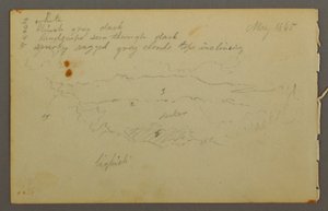 Kresba, Studie mraků, 1844 od Frederic Edwin Church