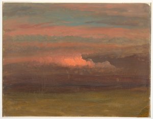 Kresba, Studie mraků při západu slunce, 1860-70 od Frederic Edwin Church