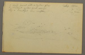 Kresba, Studie mraků, svah, 1844 od Frederic Edwin Church