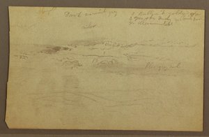 Kresba, Studie mraků nad kopci, 60. léta 19. století od Frederic Edwin Church