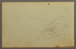 Kresba, studie mraků, pravděpodobně 1844 od Frederic Edwin Church