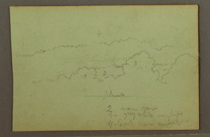 Kresba, studie mraků, pravděpodobně 1856 od Frederic Edwin Church