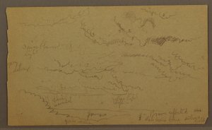 Kresba, studie mraků, pravděpodobně 1860 od Frederic Edwin Church