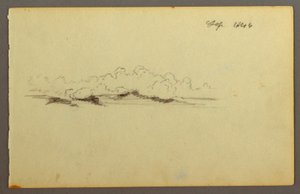 Kresba, Mraky, 1844 od Frederic Edwin Church