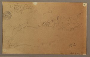 Kresba, Oblačná obloha, 1863 od Frederic Edwin Church