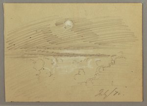 Kresba, Oblačná obloha, červenec 1870 od Frederic Edwin Church