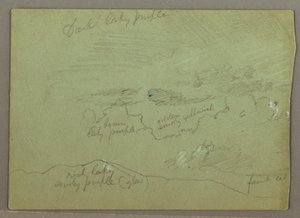 Kresba, Oblačná obloha nad hřebenem, pravděpodobně 1871 od Frederic Edwin Church