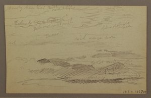 Kresba, Oblačná obloha, pravděpodobně 60. léta 19. století od Frederic Edwin Church