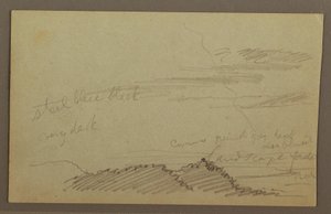 Kresba, Oblačná obloha, pravděpodobně 60. léta 19. století od Frederic Edwin Church