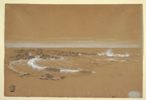 Kresba, pobřeží, Grand Manan, Kanada, srpen 1851 od Frederic Edwin Church
