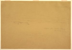 Kresba, Cotopaxi mezi Machachi a Talungou, 19. června 1857 od Frederic Edwin Church