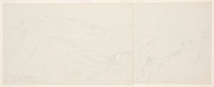 Kresba, Pohled z dálky na Damašek, Sýrie, 7. května 1868 od Frederic Edwin Church