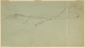 Kresba, Dálkový pohled na severní stranu Akropole, 1869 od Frederic Edwin Church