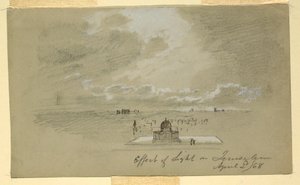 Kresba, Vliv světla na Jeruzalém, 2. dubna 1868 od Frederic Edwin Church