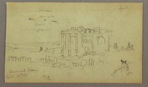 Kresba, Fasáda, pokud Parrelorium, 28. dubna 1868 od Frederic Edwin Church