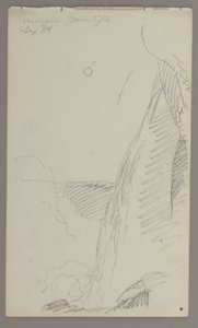 Kresba, Vodopády v měsíčním světle, 1858 od Frederic Edwin Church
