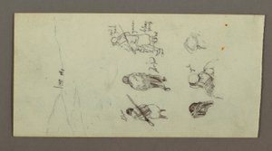 Kresba, figurální studie, hřeben, pravděpodobně 1868 od Frederic Edwin Church