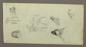 Kresba, figurální studie, hřeben, pravděpodobně 1868 od Frederic Edwin Church