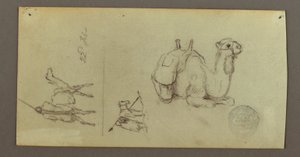 Kresba, Studie postavy a velblouda, 22. února 1868 od Frederic Edwin Church