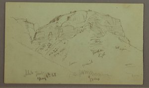 Kresba, Flat Rocky hill, 4. května 1868 od Frederic Edwin Church