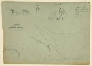 Kresba, Ze Solné komory, Rakousko a Konigssee, poblíž Berchtesgadenu, Bavorsko, červenec 1868 od Frederic Edwin Church