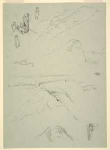 Kresba, z "near Golling", Rakousko, 5. srpna 1868 od Frederic Edwin Church