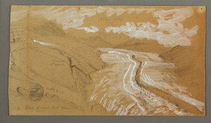 Kresba, Glacier, 21. srpna 1868 od Frederic Edwin Church