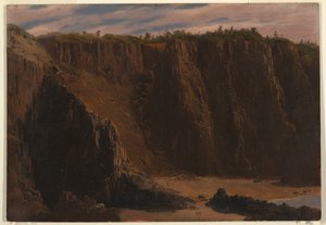Kresba, ostrov Grand Manan, Kanada, srpen-září 1851 od Frederic Edwin Church