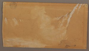 Kresba, Větší část Podkovových vodopádů při pohledu z Kandijské strany řeky Niagary, pravděpodobně 1858 od Frederic Edwin Church