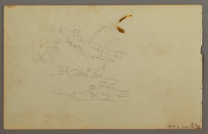 Kresba, Hill Range, pravděpodobně 1844 od Frederic Edwin Church