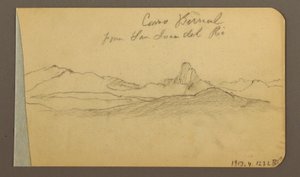 Kresba, pohoří, vrchol San Bernal, 1889 od Frederic Edwin Church