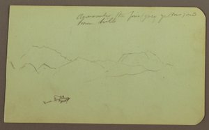 Kresba, kopce, dobytek; Verso: krajina, 1883 od Frederic Edwin Church