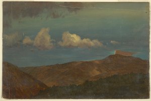 Kresba, Kopcovitá krajina, 1865 od Frederic Edwin Church