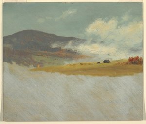 Kresba, Kopcovité krajiny, 1865-75 od Frederic Edwin Church