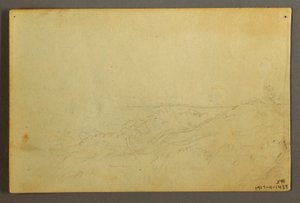 Kresba, Dům v lese u potoka, duben 1845 od Frederic Edwin Church