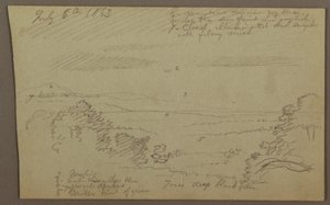 Kresba, Hudson Valley, 1863 od Frederic Edwin Church