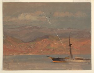 Kresba, italské pobřeží u Messinské úžiny, červenec 1868 od Frederic Edwin Church