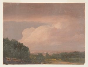 Kresba, krajina (pravděpodobně Hudson Valley), 1860-70 od Frederic Edwin Church