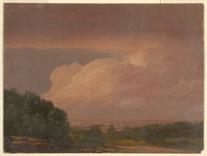 Kresba, krajina (pravděpodobně Hudson Valley), 1860-70 od Frederic Edwin Church